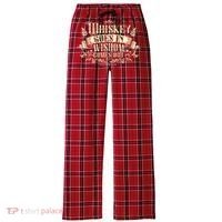 Whiskey Goes In Wisdom Comes Out Drinker Drinking Whisky Women's Flannel Plaid Pajama Pants thumb 0