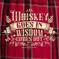Whiskey Goes In Wisdom Comes Out Drinker Drinking Whisky Women's Flannel Plaid Pajama Pants thumb 2