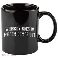 Whiskey Goes In Wisdom Comes Out Drinker Drinking Whisky 11oz C Handle Ceramic Mug thumb 0
