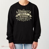 Whiskey Goes In Wisdom Comes Out Drinker Drinking Whisky Women's Sweatshirt thumb 0