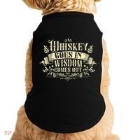 Whiskey Goes In Wisdom Comes Out Drinker Drinking Whisky Doggie Tank thumb 0