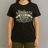 Whiskey Goes In Wisdom Comes Out Drinker Drinking Whisky T-Shirt thumb 4