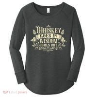 Whiskey Goes In Wisdom Comes Out Drinker Drinking Whisky Women's Perfect Tri Tunic Long Sleeve Shirt thumb 0