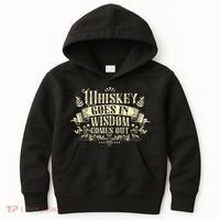 Whiskey Goes In Wisdom Comes Out Drinker Drinking Whisky Kids Hoodie thumb 0