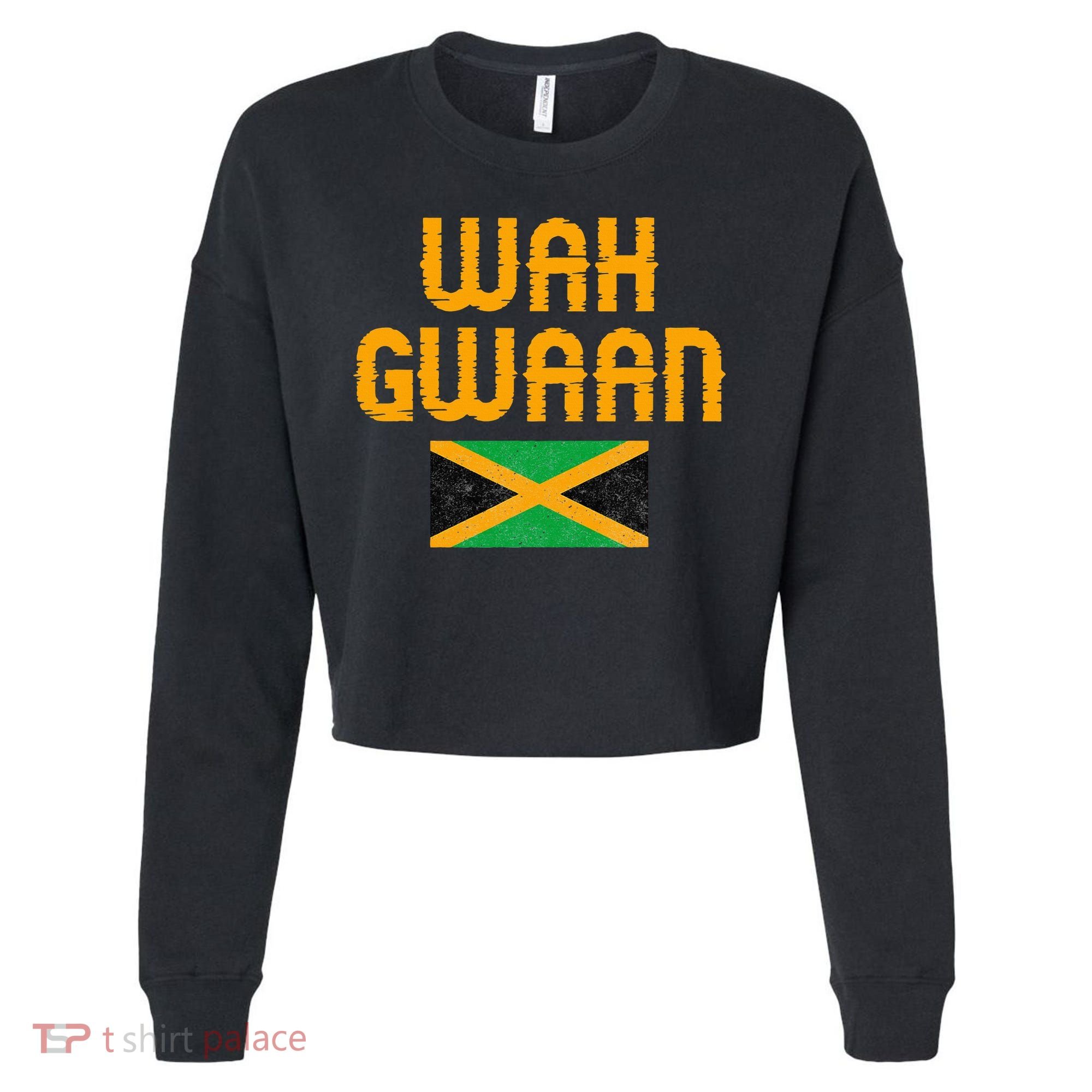 Wah Gwaan Jamaica Cropped Pullover Crew