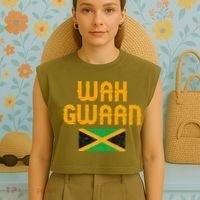 Wah Gwaan Jamaica Garment-Dyed Women's Muscle Tee thumb 4