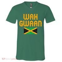 Wah Gwaan Jamaica V-Neck T-Shirt thumb 0