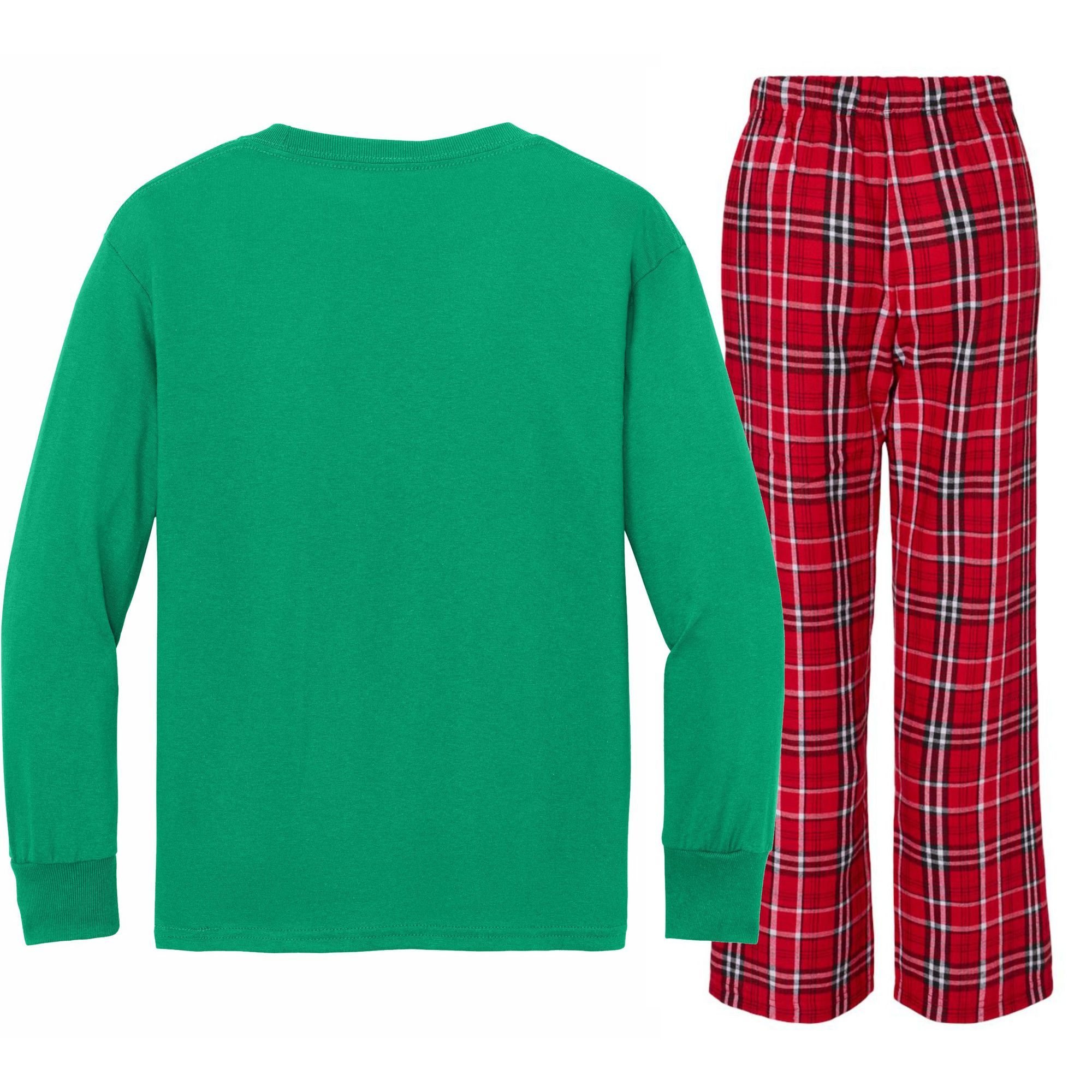 Wah Gwaan Jamaica Kids Long Sleeve Plaid Pajama Set