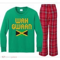 Wah Gwaan Jamaica Kids Long Sleeve Plaid Pajama Set thumb 0