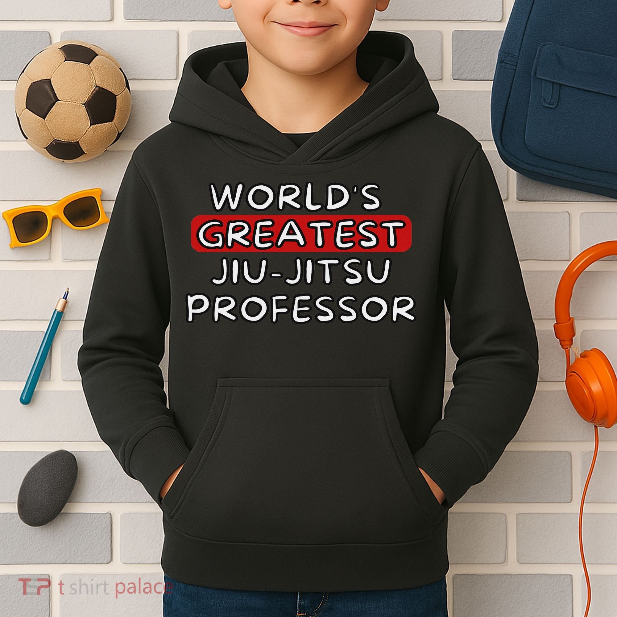 World's Greatest Jiu Jitsu Professor Kids Hoodie