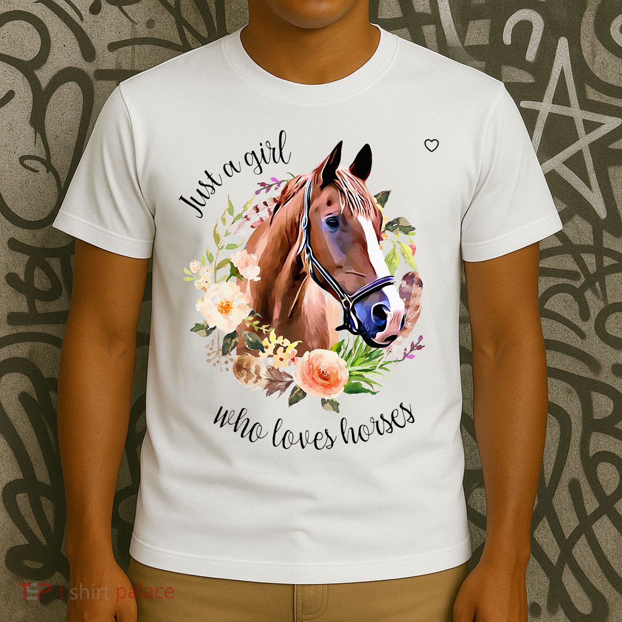 Wo Girl Just A Girl Who Loves Horses Riding T-Shirt