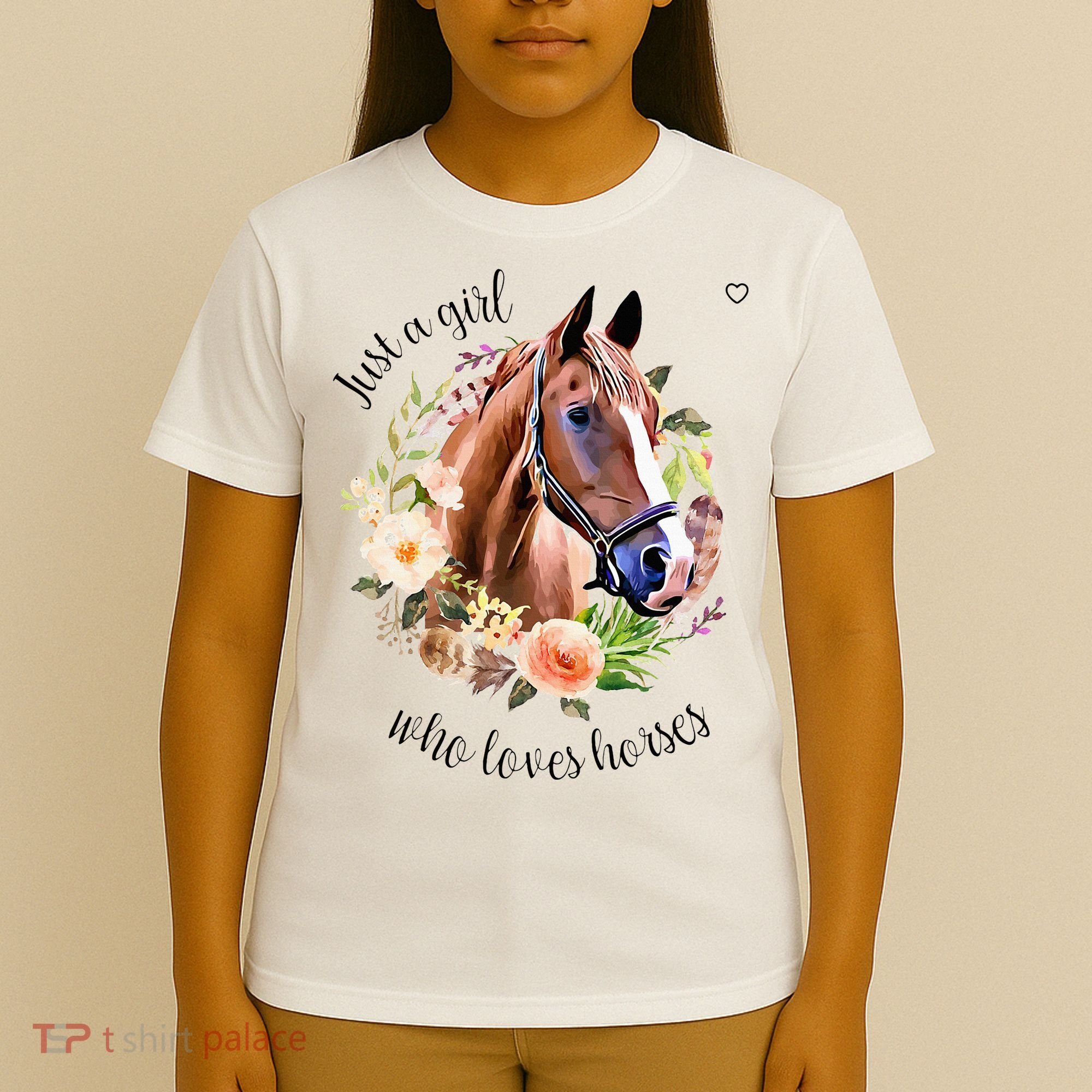 Wo Girl Just A Girl Who Loves Horses Riding T-Shirt