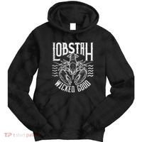 Wicked Good Lobstah Funny Maine Boston Cape Cod Lobster Tie Dye Hoodie thumb 0