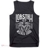 Wicked Good Lobstah Funny Maine Boston Cape Cod Lobster Tank Top thumb 0