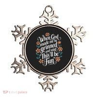 When God Made Me He Said Thisll Be Fun Christian Quote Vibe Ornament thumb 0