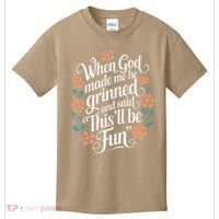 When God Made Me He Said Thisll Be Fun Christian Quote Vibe Kids T-Shirt thumb 0