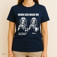 When God Made Me Just Dash Of Skills Ooops Funny Fishing T-Shirt thumb 4