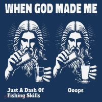 When God Made Me Just Dash Of Skills Ooops Funny Fishing Women's Hoodie thumb 2