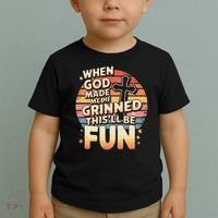 When God Made Me He Said This Will Be Fun Funny Quote Toddler T-Shirt thumb 2