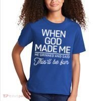 When God Made Me He Said This'll Be Fun Kids T-Shirt thumb 2