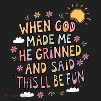 When God Made Me He Said Thisll Be Fun Christian Quote Vibe Beanie thumb 2