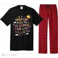 When God Made Me He Said Thisll Be Fun Christian Quote Vibe Pajama Set thumb 0