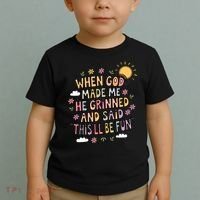 When God Made Me He Said Thisll Be Fun Christian Quote Vibe Toddler T-Shirt thumb 2