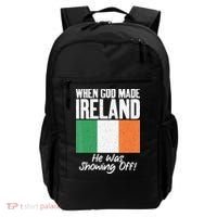 When God made Ireland he was showing off Irish Backpack thumb 0