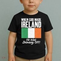 When God made Ireland he was showing off Irish Toddler T-Shirt thumb 2