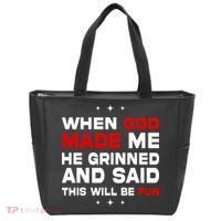 When God Made Me He Said Thisll Be Fun Quote Tote Bag thumb 0