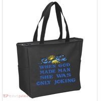 When God Made Man She Was Only Joking Tote Bag thumb 2