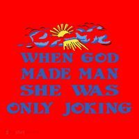 When God Made Man She Was Only Joking Santa Hat thumb 1