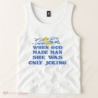 When God Made Man She Was Only Joking Tank Top thumb 2