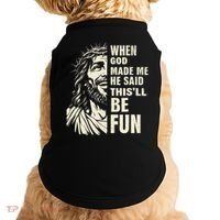When God Made Me He Said This Will Be Fun Funny Quote Doggie Tank thumb 0
