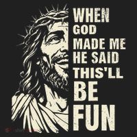 When God Made Me He Said This Will Be Fun Funny Quote Beanie thumb 2