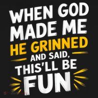 When God Made Me He Said This'll Be Fun Religious Quote Fun Women's Hoodie thumb 2