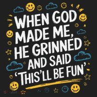 When God Made Me He Said This Will Be Fun Quote Beanie thumb 2