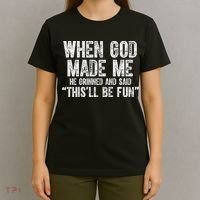 When God Made Funny Christian Faith Religious T-Shirt thumb 4