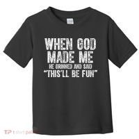 When God Made Funny Christian Faith Religious Toddler T-Shirt thumb 0