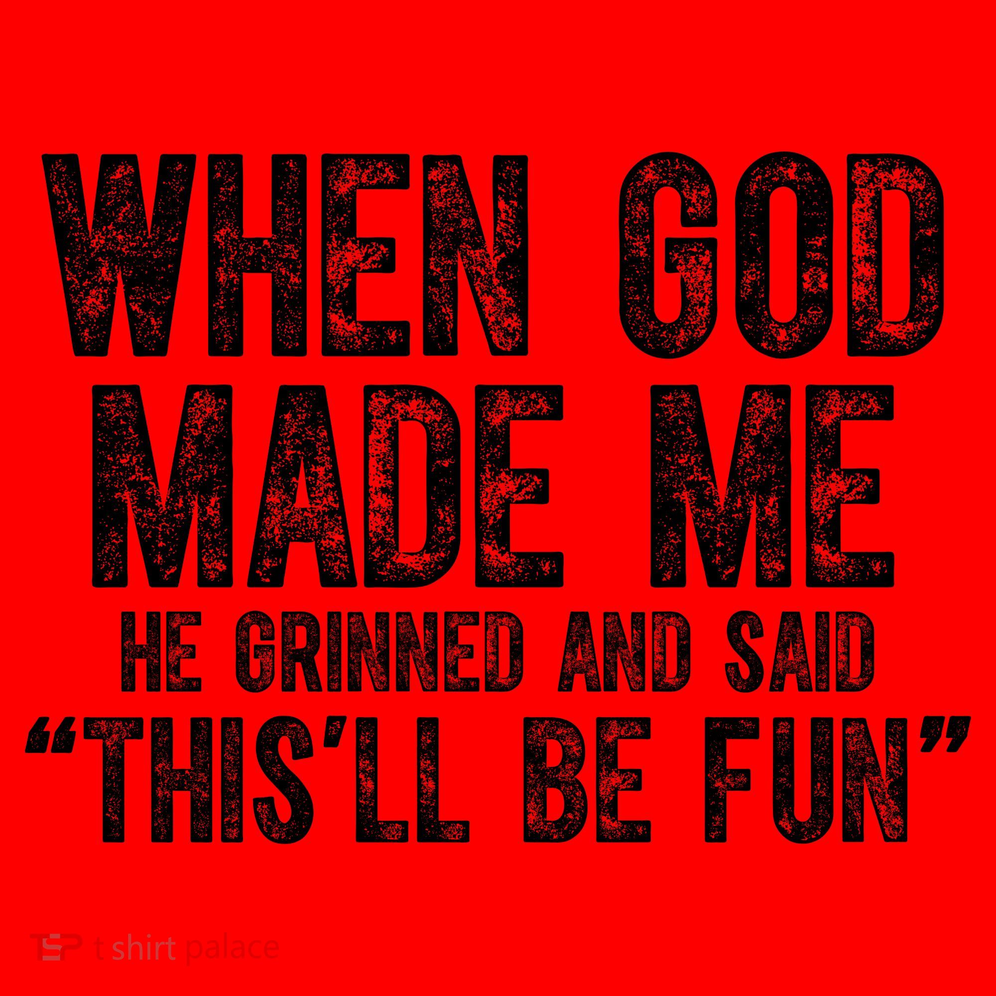 When God Made Funny Christian Faith Religious Santa Hat