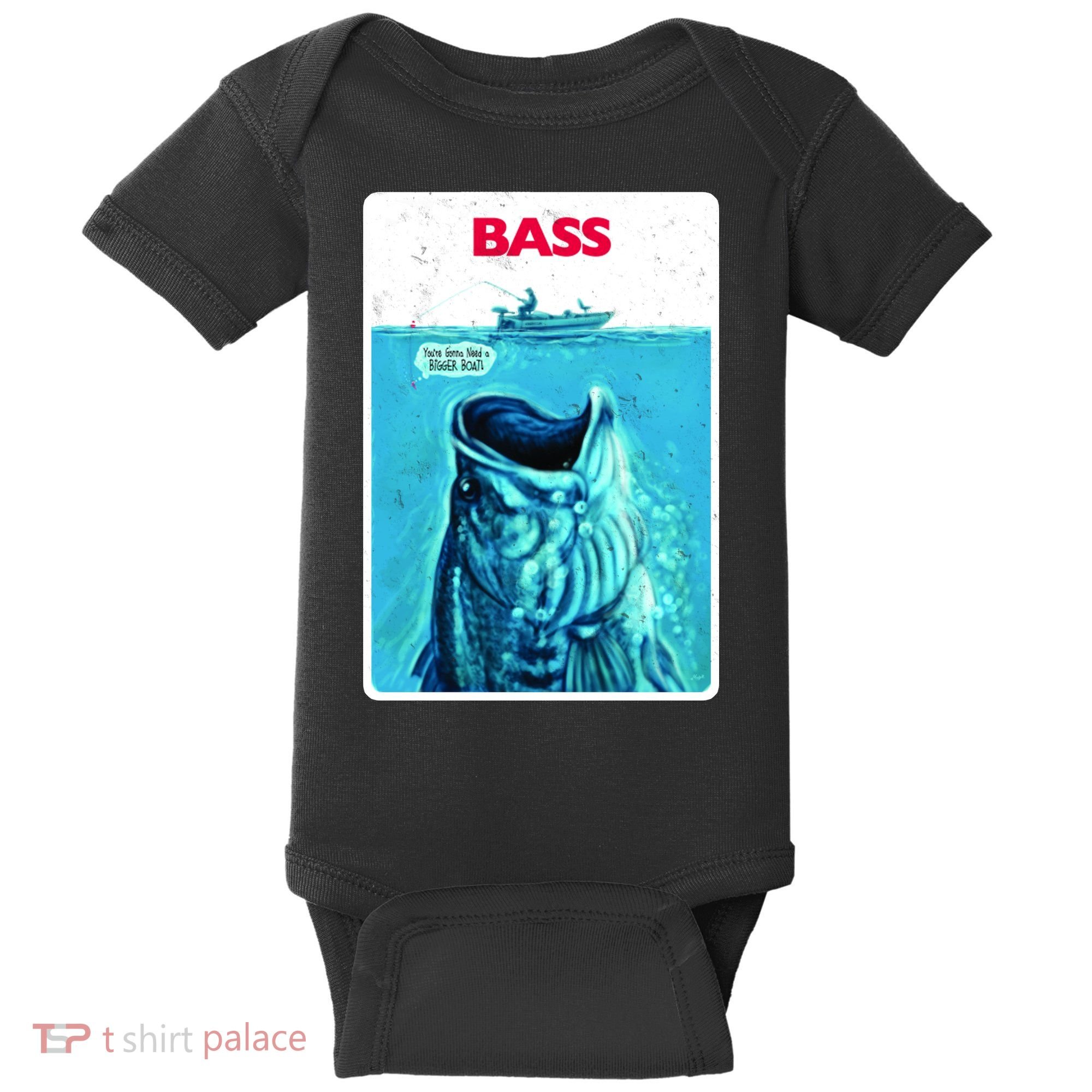 We're Gonna Need A Bigger Boat Bass Fishing Baby Bodysuit