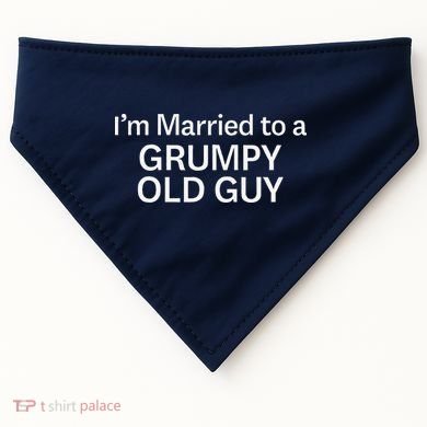 Warning Grumpy Old Guy IM Married To Be A Grumpy Old Guy USA-Made Doggie Bandana