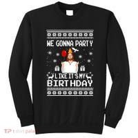 We Gonna Party Like Its My Birthday Jesus Sweater Christmas Funny Sweatshirt thumb 0