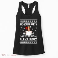 We Gonna Party Like Its My Birthday Jesus Sweater Christmas Funny Women's Tank Top thumb 0
