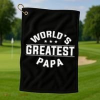 World's Greatest Papa Father's Day Gift Golf Towel thumb 1
