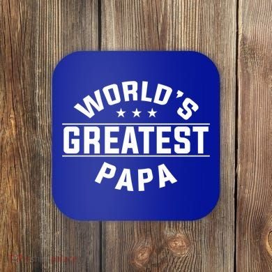 World's Greatest Papa Father's Day Gift Coaster