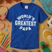 World's Greatest Papa Father's Day Gift Kids T-Shirt thumb 3