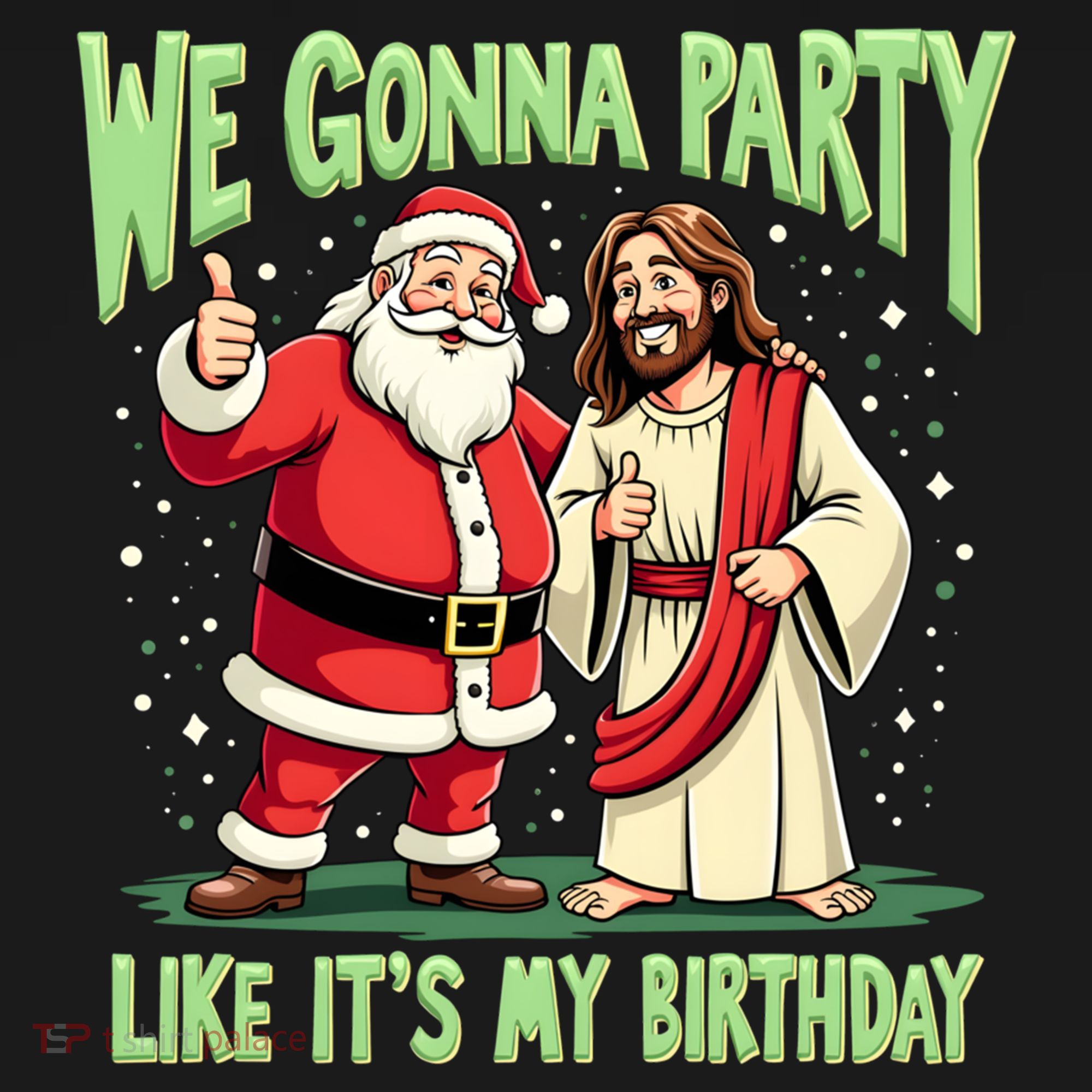 We Gonna Party Like ItS My Birthday Funny Xmas Santa Jesus Gift Women's Hoodie