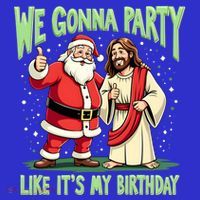 We Gonna Party Like ItS My Birthday Funny Xmas Santa Jesus Gift Women's Tank Top thumb 5