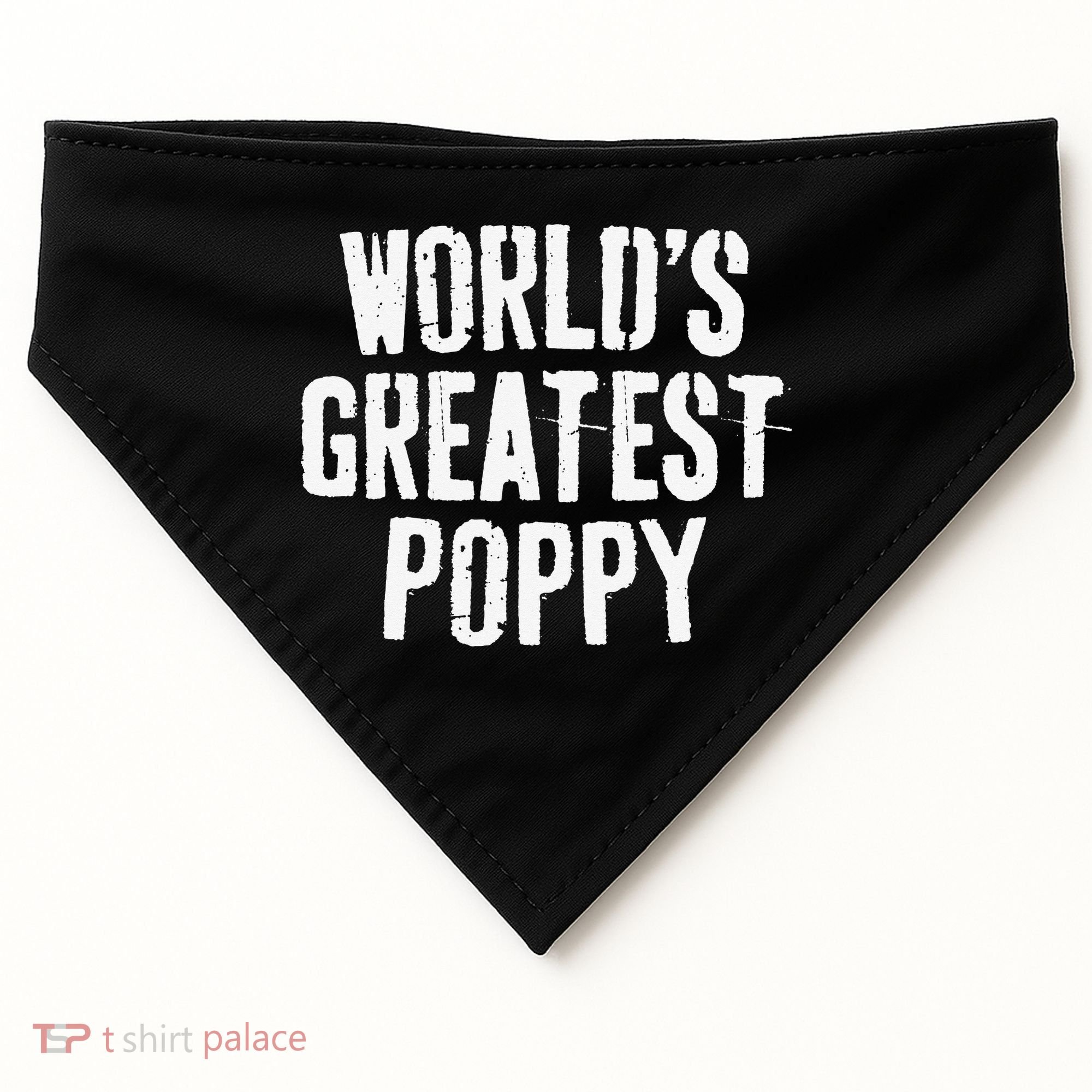 World's Greatest Poppy Father's Day USA-Made Doggie Bandana